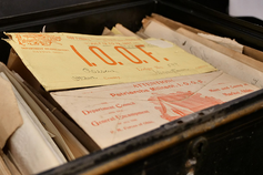 A box of vintage letters.